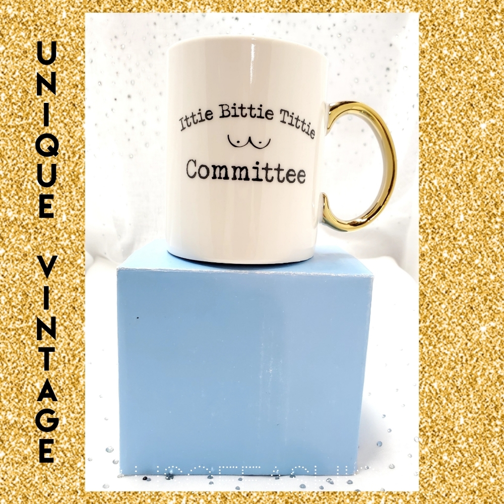 BOGO UNIQUE VINTAGE Itty Bitty *Itty Commitee Coffee Mug! NIB!